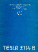 Tesla 2114b - Navod k udrzbe 